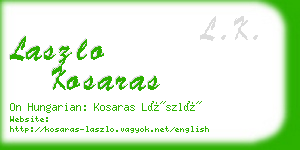 laszlo kosaras business card